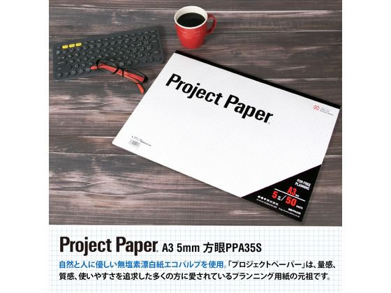 オキナ プロジェクトペーパーA3 5mm方眼 PPA35S 通販