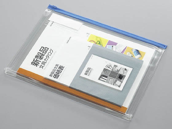 コクヨ カラーソフトクリアーケースC〈マチ付き〉 A4 青 クケ-334B