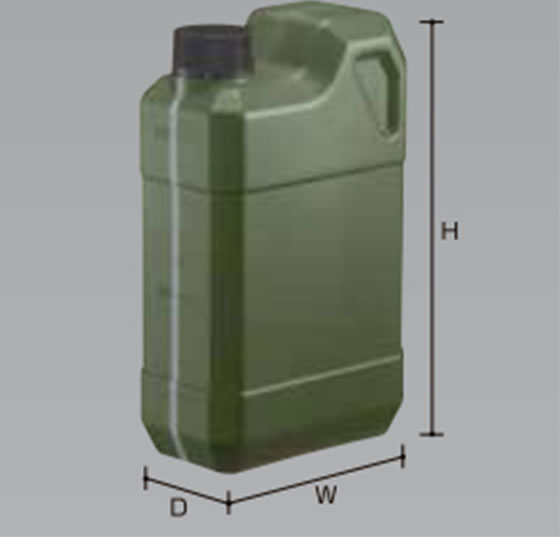 瑞穂化成工業 5L ポリタンク(遮光性 モスグリーン ノズル無 5個