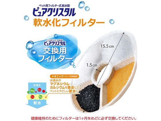 ジェックス ピュアクリスタル 軟水化フィルター 全円 猫用 4個入 通販