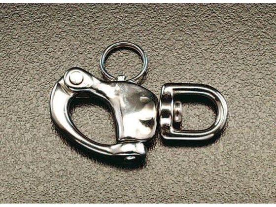 ●ステンレスで錆に強く使用場所を選びません。●材質：ＳＵＳ３１６●全長：８９ｍｍ●開口幅：１５．２ｍｍ●リング幅：１８．３ｍｍ●使用荷重：６７５ｋｇ