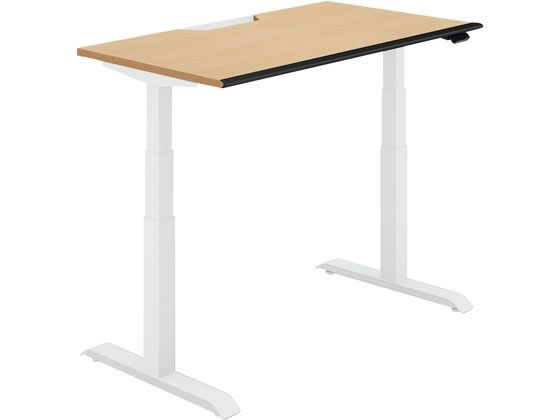 ●品番：ＤＳＥ−ＬＳＡ１２０７Ｂ−ＳＷＴ１２●外寸法：幅１１５０×奥行６７５×高さ６３０〜１２９０ｍｍ●下肢空間寸法：幅９８８ｍｍ●天板厚さ：２５ｍｍ●材質：天板／（表面材）メラミン化粧板（エッジ）Ａ