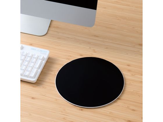 エレコム しろちゃんマウスパッド 丸型 グレーフェイス MP-FC01GF 通販