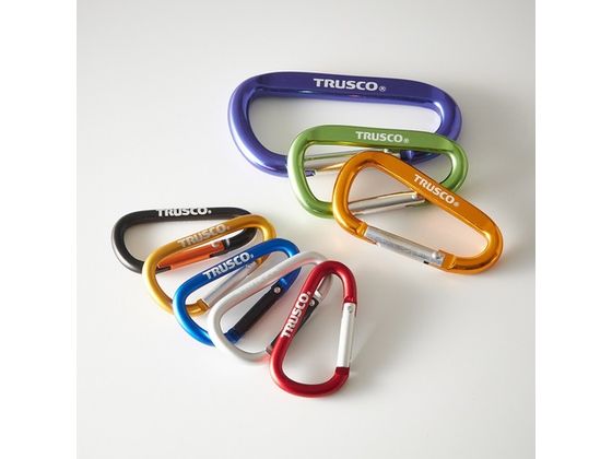 TRUSCO カラビナ 線径8mm×80mm D型 シルバー TKN880SV 通販