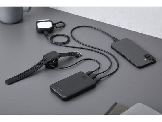 エレコム モバイルバッテリー10000mAh残量表示 黒 DE-C76-10000BK 通販