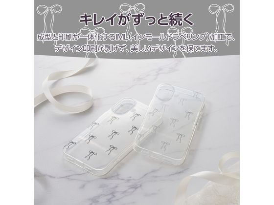 エレコム iPhone17 ソフトケース リボン ブラック PM-A25AIMLRIBK 通販