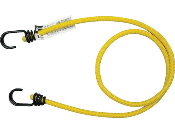 ●型番：BC-81002●色：イエロー ●長さ（m）：1．0 ●標準幅（mm）：8●中芯：天然ゴム ●被覆：PP ●金具：スチール●ゴムの伸長限度：元の長さの1．7倍以内でのご使用をお守り下さい。