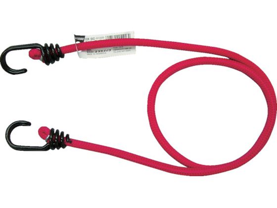●型番：BC-81005●色：レッド ●長さ（m）：1．0 ●標準幅（mm）：8●中芯：天然ゴム ●被覆：PP ●金具：スチール●ゴムの伸長限度：元の長さの1．7倍以内でのご使用をお守り下さい。