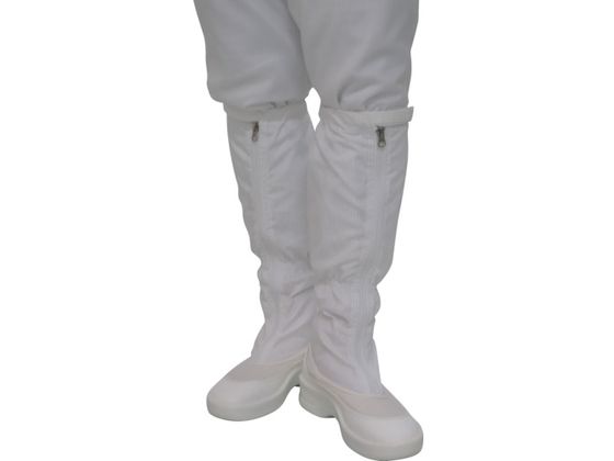 ●型番：PA9350−W−26．5●寸法（cm）：26．5 ●足幅サイズ：EEE ●色：ホワイト●ISOClass5（Fed／STDクラス100）相当 ●ファスナー付ロングブーツ ●制電靴 ●IEC6