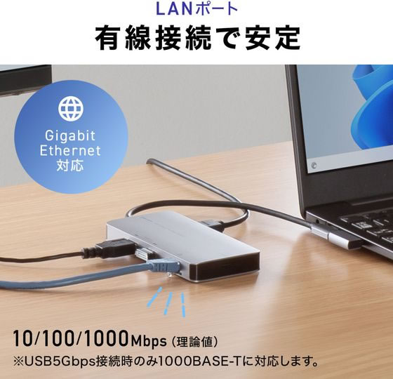 サンワサプライ USB Type-C ドッキングステーション USB-DKM8S 通販
