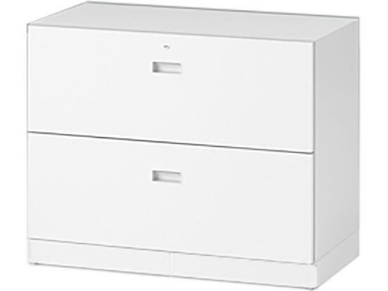 ●品番：ＨＴＭ−０６９ＡＳ−Ｗ９ＳＥＴ●シンラインキャビネット・下段専用・ベース付き●Ｂ４・Ａ４引出し型・２段●カラー：ホワイト●外寸法：幅９００×奥行４５０×高さ７５２ｍｍ（ベース６０ｍｍ含む）●有