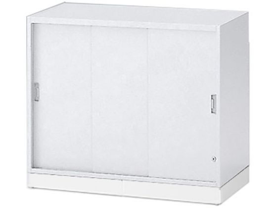 ●品番：ＨＴＭ−０６９ＲＳＮ−Ｗ９ＳＥＴ●シンラインキャビネット・下段用・ベース付き●３枚引戸型・２段●カラー：ホワイト●外寸法：幅９００×奥行４５０×高さ７５２ｍｍ（ベース６０ｍｍ含む）●有効内寸法