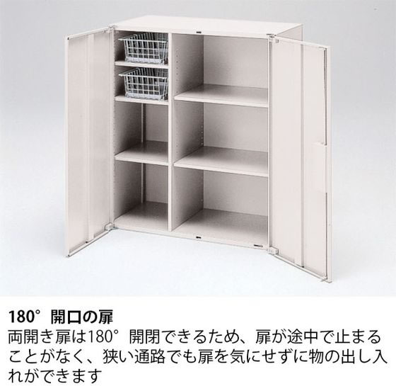 イトーキ シンラインキャビネット 下置き 両開き扉型 6段 H2076 通販