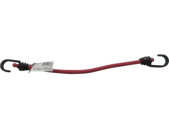 ●型番：BC-8405●色：レッド ●長さ（m）：0．4 ●標準幅（mm）：8●中芯：天然ゴム ●被覆：PP ●金具：スチール●ゴムの伸長限度：元の長さの1．7倍以内でのご使用をお守り下さい。