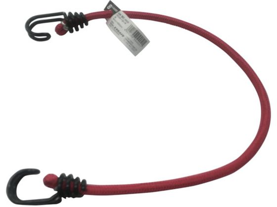 ●型番：BC-8605●色：レッド ●長さ（m）：0．6 ●標準幅（mm）：8●中芯：天然ゴム ●被覆：PP ●金具：スチール●ゴムの伸長限度：元の長さの1．7倍以内でのご使用をお守り下さい。
