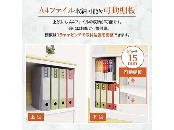 Netforce ワークプロ キャビネット 天板・幕板付 BK×DBR 通販