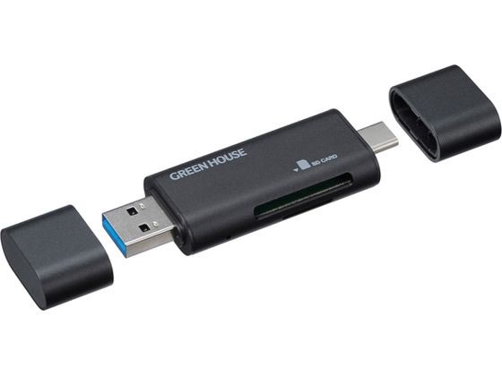 �O���[���n�E�X �J�[�h���[�_�[ SD microSD�Ή� GH-CRACA-BK