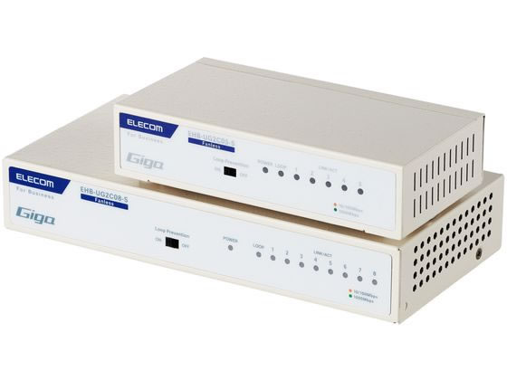 エレコム 法人向スイッチングハブ 5ポート メタル ホワイト EHB-UG2C05