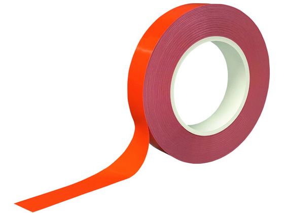 ●型番：Y6056●色：橙 ●幅（mm）：25 ●厚さ（mm）：0．17 ●長さ（m）：50 ●粘着力（N／10mm）：6 ●引張強度（N／10mm）：90●プラスチック芯 ●はくり紙：なし ●粘着力