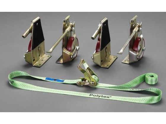 ●セット内容：リフティングローラー４個＋ラチェット荷締機（リフティングローラー×４個仕様）●積載均等耐荷重：２０００ｋｇ（５００ｋｇ×４）●材質：スチール●ポリウレタンタイヤ：φ１３８×２８ｍｍ●重量