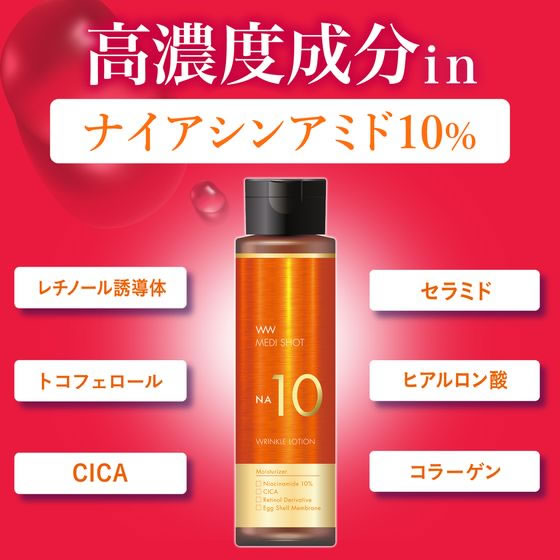 明色化粧品 メディショット NA10リンクル濃化粧水 180mL 通販