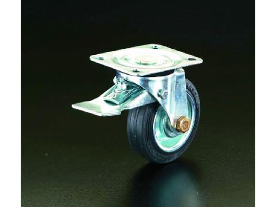 ●仕様：自在車輪（前ストッパー付き）●材質：金具：スチール 車輪：二層式ソリットゴム●車輪径×幅：１２５×３７．５ｍｍ●全高：１５０ｍｍ●耐熱温度：−２５〜８０℃●耐荷重：１２０ｋｇ●丈夫で抵抗力のあ