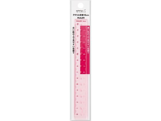 ミドリ(デザインフィル) 定規15cm ピンクA 42294006 通販【フォレスト