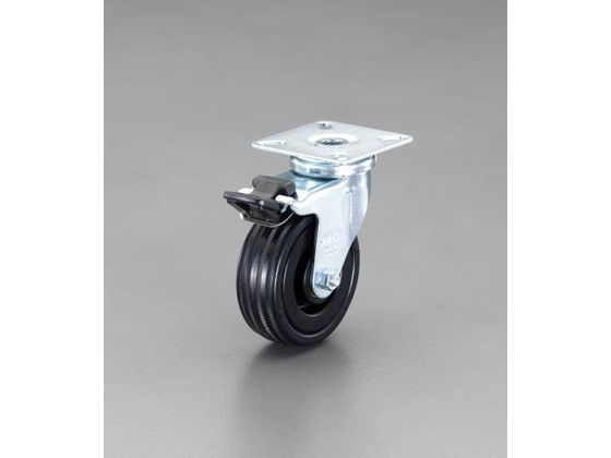 ●仕様：自在車輪（後ストッパー付き）●車輪径×幅：７５×２５ｍｍ●耐荷重：４５ｋｇ●全高：１００ｍｍ●重量：０．３５１ｋｇ●耐熱温度：−２０〜６０℃●材質：金具：スチール（亜鉛メッキ）、車輪：ソリッド