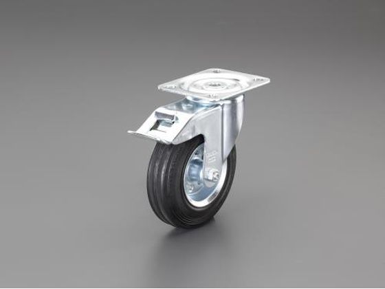 ●仕様：自在車輪（後ストッパー付き）●耐熱温度：−２５℃〜２００℃●材質：金具：スチール、車輪：耐熱ソリッドゴム●車輪径×幅：１２５×３７．５ｍｍ●全高：１５０ｍｍ●耐荷重（ｋｇ）：９０●ローラーベア