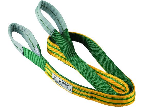 ●型番：NS-35-3.0M●最大使用荷重（t）：1．25 ●全長（m）：3 ●ベルト寸法（mm）幅×厚さ：35×7●JIS規格品（JISB8818）：3等級 ●両端アイ形●超強靭柔軟性ポリエステル繊