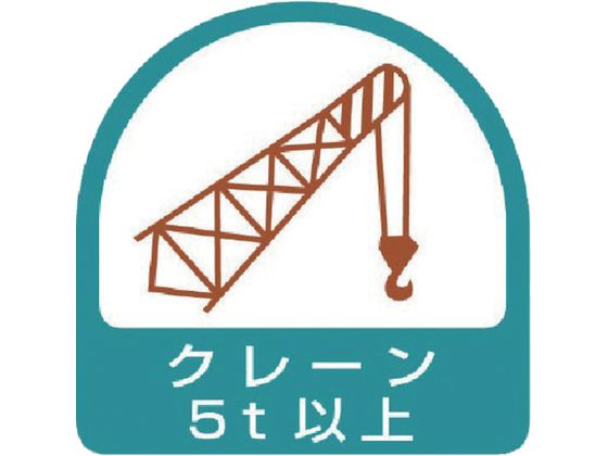 ●型番：851-67●入数：2枚●表示内容：クレーン5t以上 ●幅（mm）：35 ●長さ（mm）：35●粘着シール ●幅×長さ：35×35mm●PPステッカー