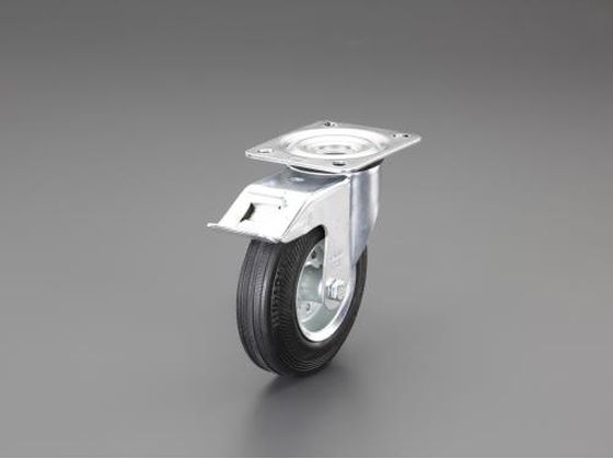 ●仕様：自在車輪（後ストッパー付き）●耐熱温度：−２５〜８０℃●材質：金具：スチール、車輪：ソリッドゴム●車輪径×幅：１５０×４０ｍｍ●全高：１９０ｍｍ●耐荷重（ｋｇ）：１３５●ローラーベアリング●プ