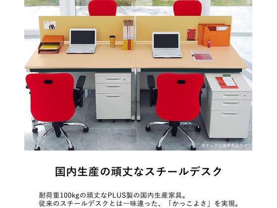 レトロな片袖机 スチール片袖机/KD-147S/幅1400×奥行700×高さ700mm/ニューグレー