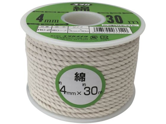 ●型番：RC-2●色：白 ●線径（mm）：4 ●長さ（m）：30 ●包装形態：ボビン巻●綿