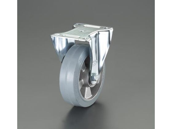 ●仕様：固定車輪●材質：金具：スチール 車輪：ソリッドゴム●車輪径×幅：１２５×４０ｍｍ●全高：１５０ｍｍ●耐熱温度：−２５〜８０℃●耐荷重：２００ｋｇ●導電性仕様の金具付キャスター●高荷重・ハイスピ