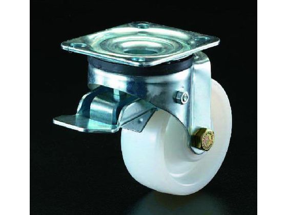 ●仕様：自在車輪（前ストッパー付き）●耐熱温度：−２５〜８０℃●材質：金具：スチール、車輪：ナイロン６●車輪径×幅：２００×５０ｍｍ●耐荷重：６００ｋｇ●全高：２４５ｍｍ●重量：３．２８４ｋｇ●プレー