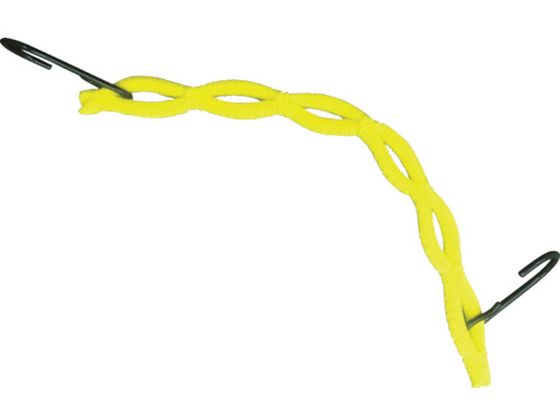 ●型番：ST01●入数：1袋●色：イエロー ●長さ（m）：0．25 ●包装形態：袋入り●両端フック付●中芯：天然ゴム ●被覆：ポリエステル