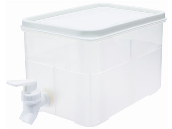 ●サイズ：約１４８×２４５×１３５ｍｍ●材質／容器本体・蓋・ノズル部：ポリプロピレン、パッキン・キャップ部：シリコン、蛇口内部バネ：ステンレス鋼●容量：３Ｌ●耐熱温度：９０度●耐冷温度：−３０度