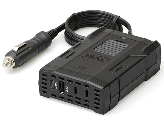 ●入力電圧：ＤＣ１２Ｖ●出力電圧：ＡＣ１００Ｖ／ＤＣ５Ｖ●定格出力：８５Ｗ（ＵＳＢ出力含む）●出力周波数：５５Ｈｚ（５０／６０Ｈｚ 表示機器使用可能）●出力波形：調整矩形波●電源入力方式：アクセサリー