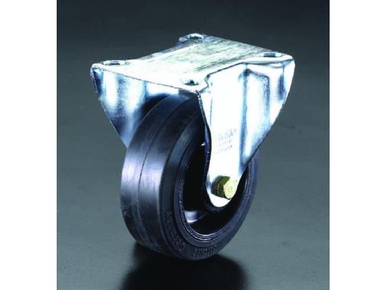 ●仕様：固定車輪●材質：金具：スチール、車輪：ソリッドラバー●車輪径×幅：１２５×４０ｍｍ●全高：１５０ｍｍ●耐熱温度：−２５〜８０℃●耐荷重：２００ｋｇ●車輪は丈夫で抵抗力のあるローラーベアリング仕