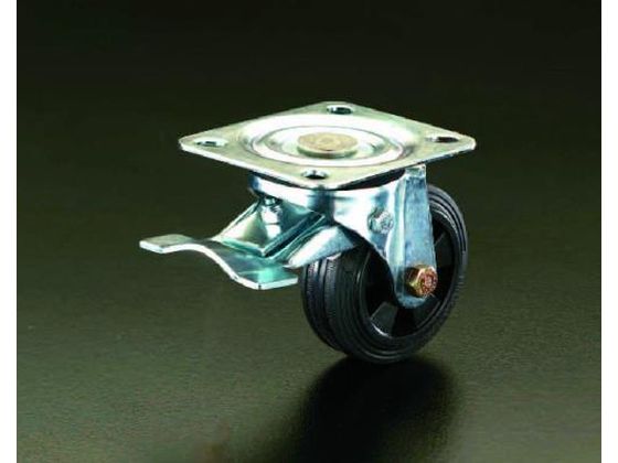 ●仕様：自在車輪（前ストッパー付き）●耐熱温度：−２０〜６０℃●材質：金具：スチール、車輪：ソリッドラバー●車輪径×幅：８０×２５ｍｍ●耐荷重：５０ｋｇ●全高：１０２ｍｍ●ローラーベアリング●プレート