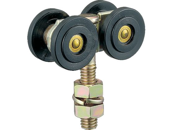 ●型番：2-4WH-QN●耐荷重（kg／個）：35 ●適用レール：2号 ●品名：ドアハンガー用複車防音タイプ ●A（mm）：38 ●B（mm）：35．0 ●D（mm）：43 ●K（mm）：48 ●L（
