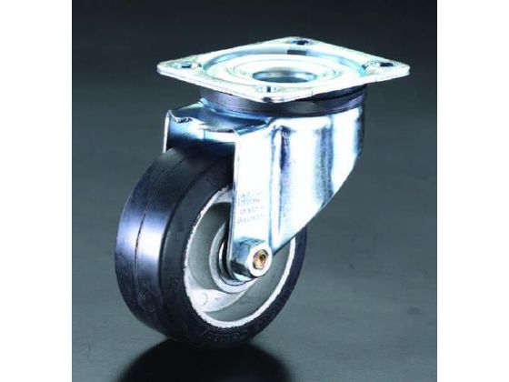 ●仕様：自在車輪（ストッパー無し）●材質：金具：スチール、車輪：ソリッドラバー●車輪径×幅：１６０×５０ｍｍ●全高：２０２ｍｍ●耐熱温度：−２５〜８０℃●耐荷重：４００ｋｇ●車輪は高荷重・ハイスピード