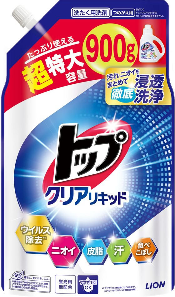 ライオン トップ クリアリキッド つめかえ用 超特大 900g 通販
