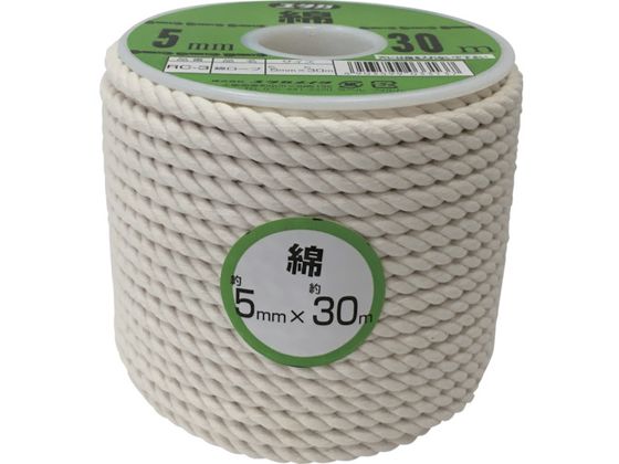 ●型番：RC-3●色：白 ●線径（mm）：5 ●長さ（m）：30 ●包装形態：ボビン巻●綿