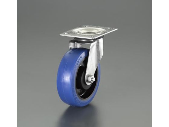 ●仕様：自在ストッパー無●材質：金具：ステンレス、車輪：ポリウレタン●車輪径×幅：１２５×４０ｍｍ●全高：１５０ｍｍ●耐熱温度：−２５〜７０℃●耐荷重：１５０ｋｇ●温度上昇による車輪の変形を抑え、劣化