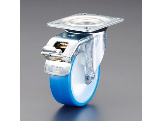 ●仕様：自在後ストッパー付●材質：金具：スチール（亜鉛メッキ） 車輪：ポリウレタン リム：ナイロン６●車輪径×幅（ｍｍ）：１００×３５●全高（ｍｍ）：１２５●耐熱温度：−２０℃〜７０℃●耐荷重（ｋｇ）