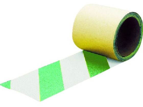 ●型番：TKNS-5010-GW●色：緑／白 ●幅（mm）：50 ●長さ（m）：10 ●厚さ（mm）：0．85●粘着力：15N／25mm ●引張強度：740N／25mm ●切断にはカッターが必要●基材