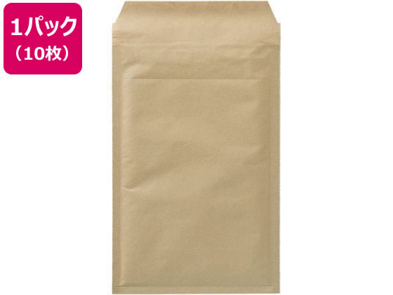 ●色：茶●サイズ（ビデオ、ＣＤ用）：外寸／縦２８０×横１９０ｍｍ、内寸／縦２７０×横１７０ｍｍ ※５ｍｍ前後の誤差あり●重量：約１６ｇ●入数：１パック（１０枚）●材質：クッション／ポリエチレン、封筒／