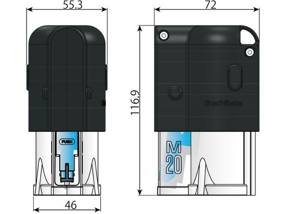 シャチハタ ボルトラインN M20用本体 XBL-M20N 通販【フォレストウェイ】